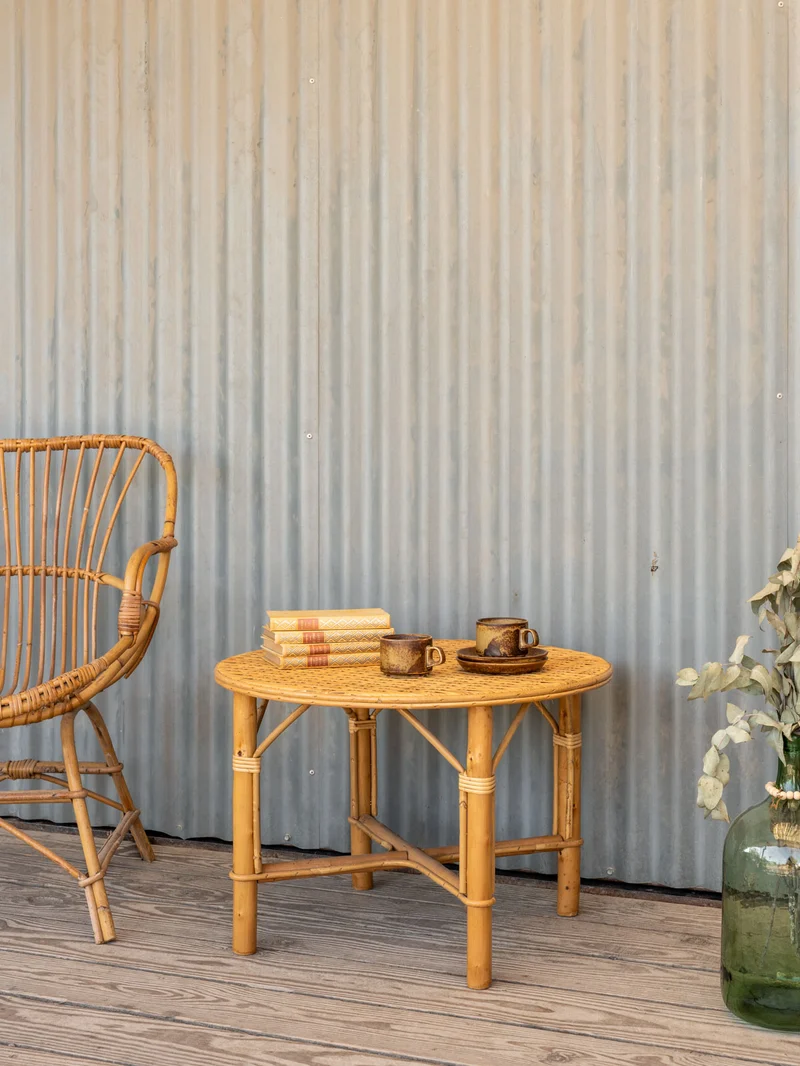 Francine, la table d'appoint en osier et bambou N°1117