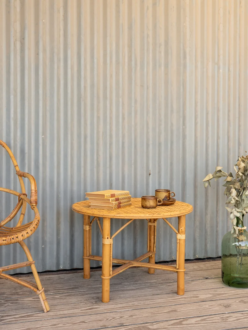 Francine, la table d'appoint en osier et bambou N°1117