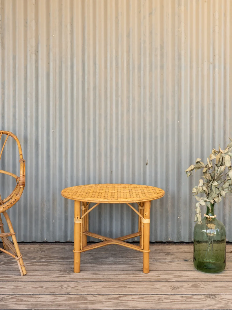 Francine, la table d'appoint en osier et bambou N°1117