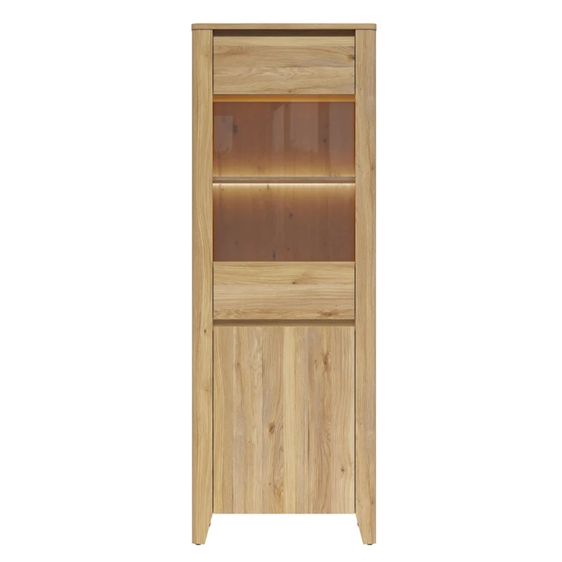Vitrine 2 portes LED inclus Samara Bois