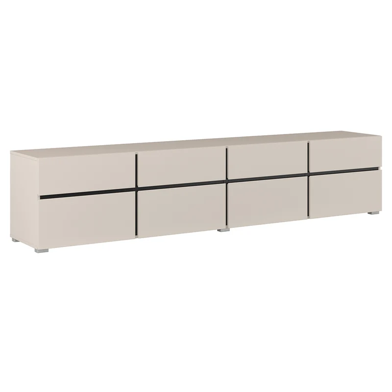Meuble TV 4 portes 225 cm Lilia Cachemire