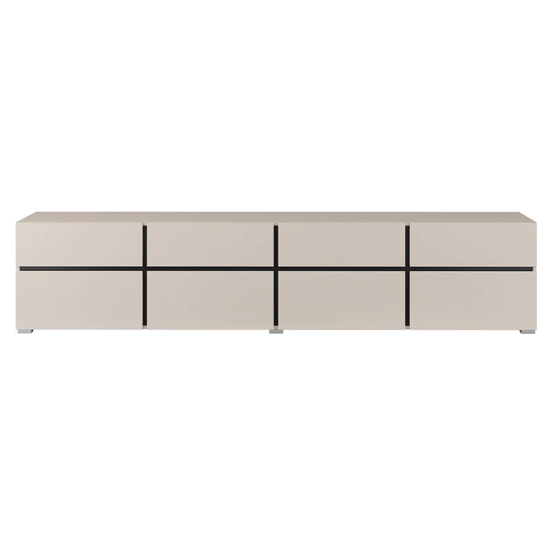Meuble TV 4 portes 225 cm Lilia Cachemire