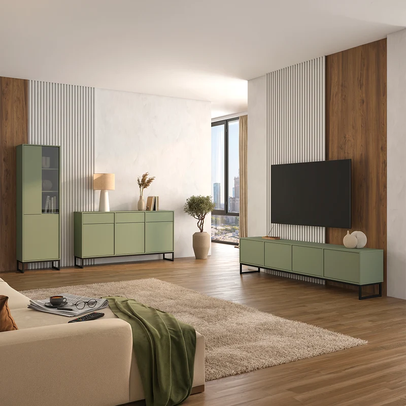 Vitrine 2 portes Loa Vert