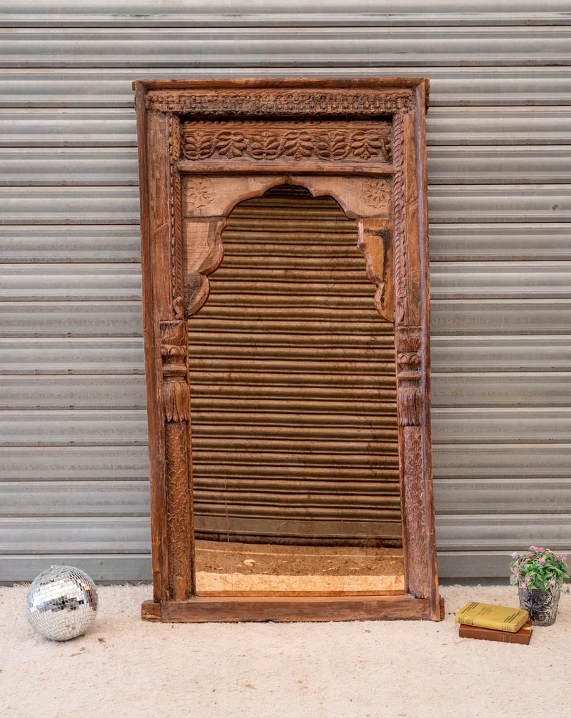 Georges, le grand miroir en bois N°1307