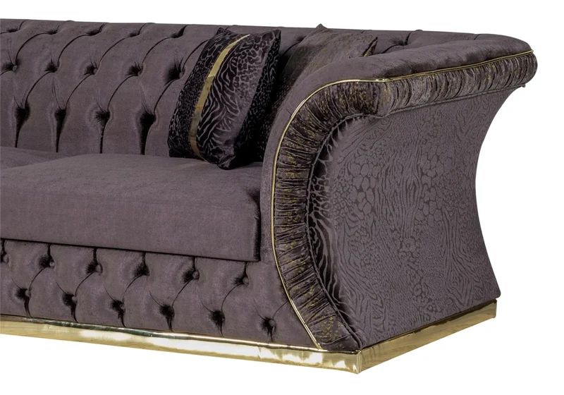 Ensemble canapé chester noir HILAL