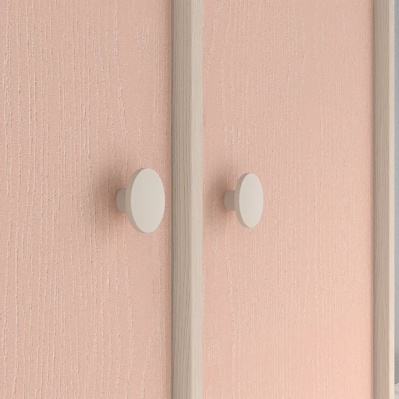 Armoire 2 portes Alycia Beige et Rose