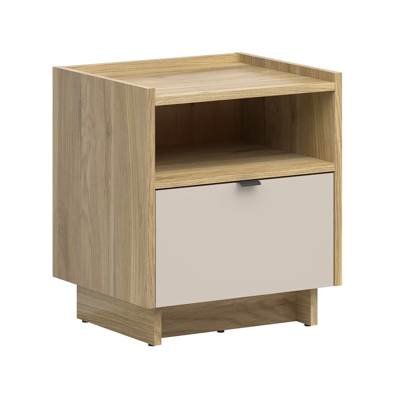 Table de chevet 1 tiroir Donna Cachemire et Bois