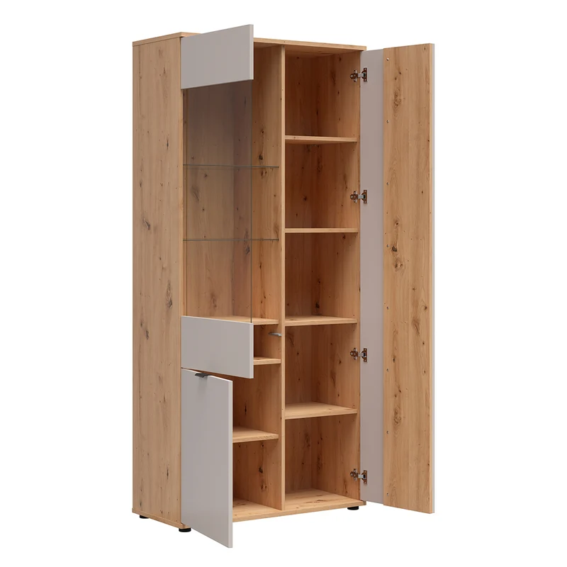 Vaisselier 3 portes Ezra Cachemire et Bois