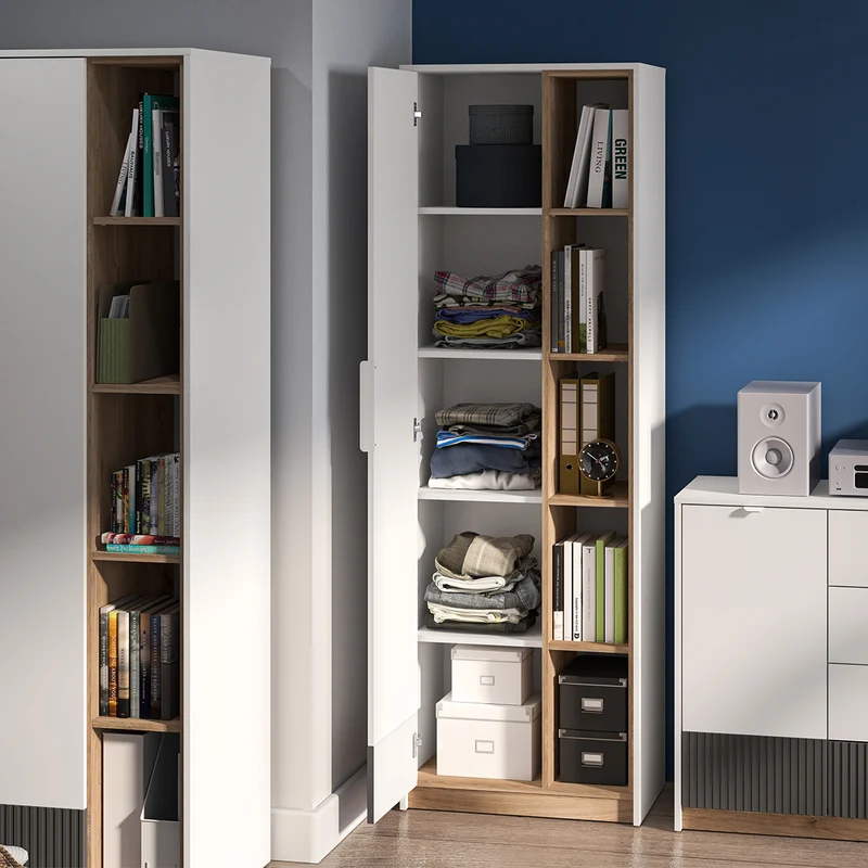 Armoire 1 porte Ronan Blanc