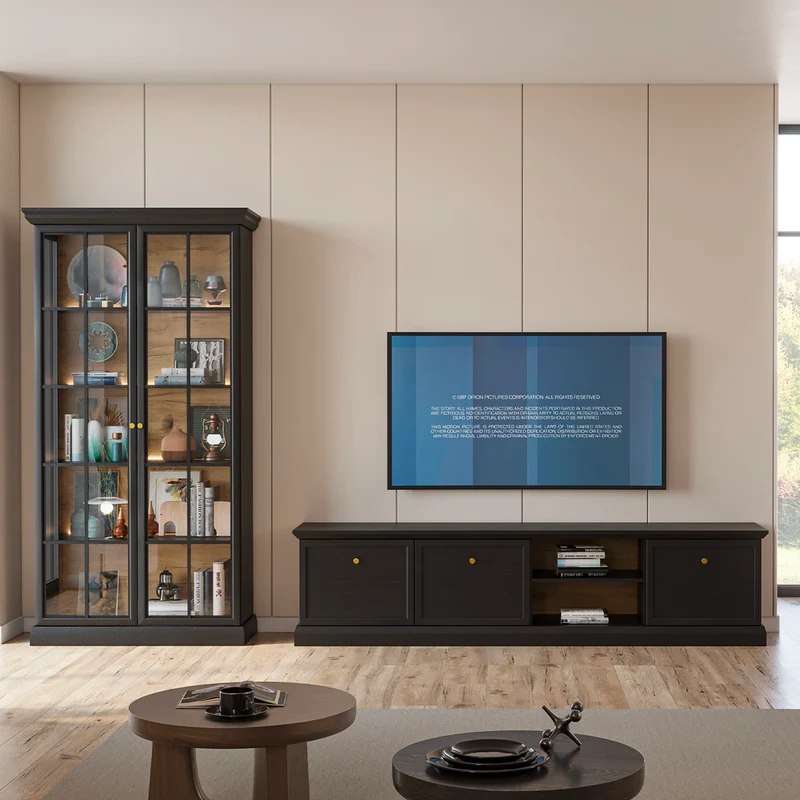 Vaisselier 2 portes Toja Bois anthracite