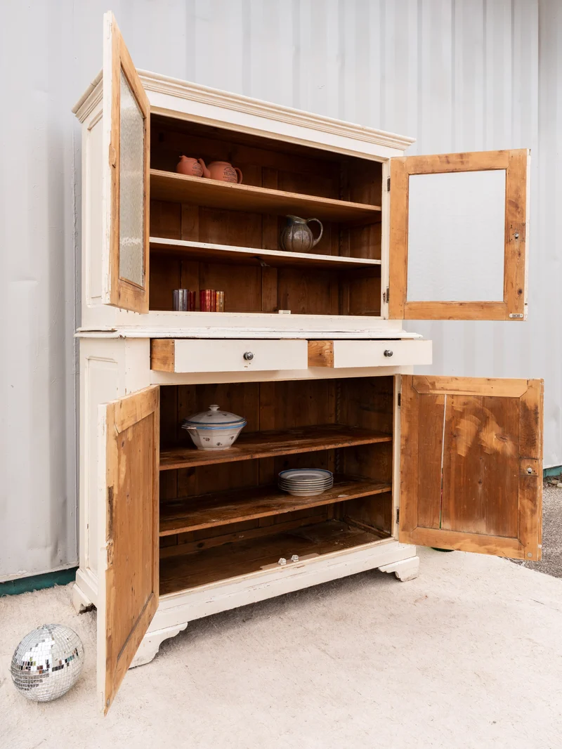 Gilbert, le buffet à deux corps en bois écru N°1692