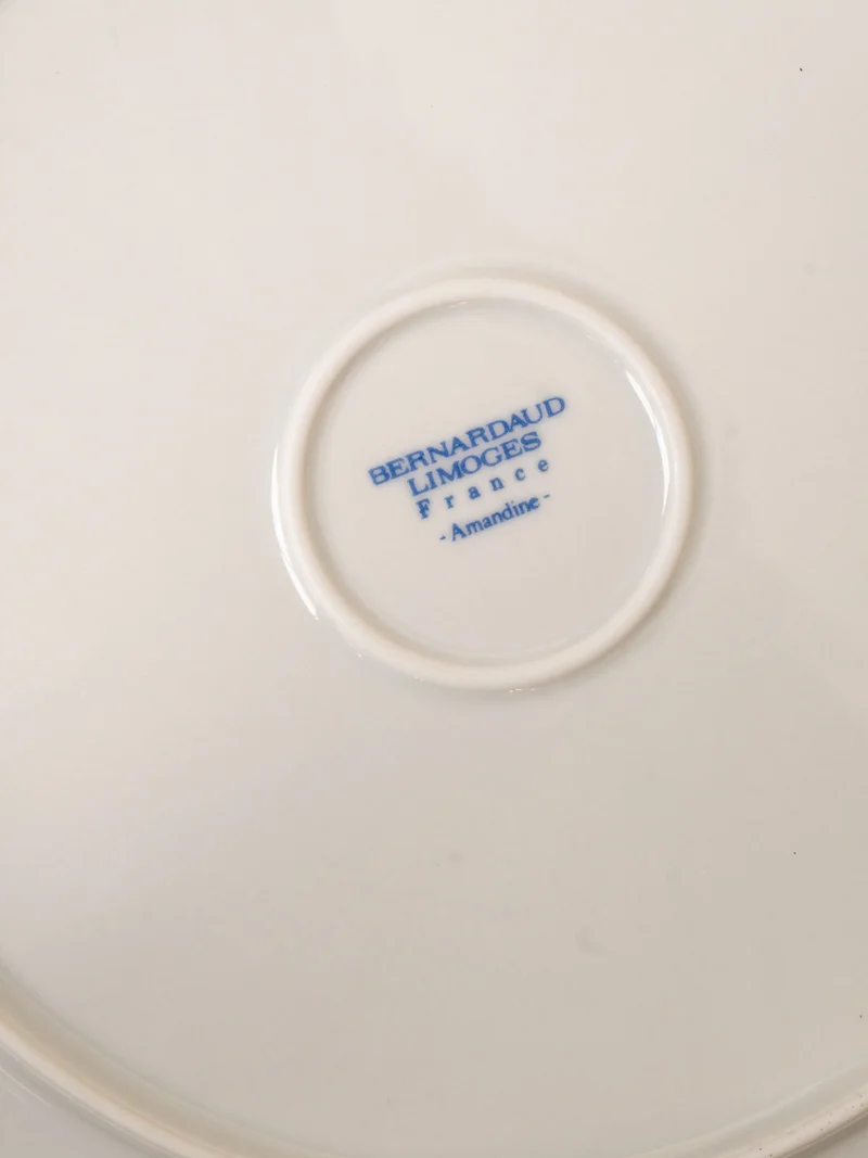 Antoinette, le lot de 6 assiettes à dessert en porcelaine de Limoges Bernardaud N°319