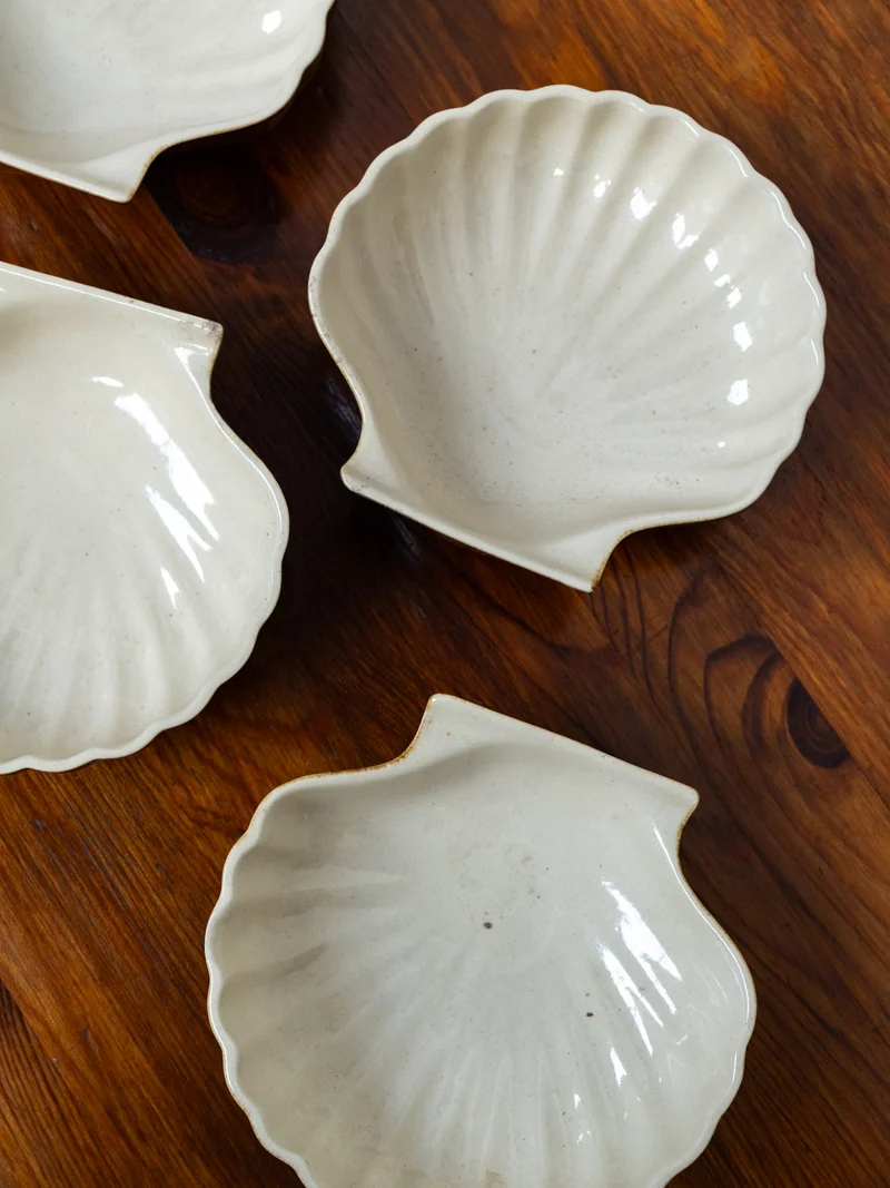 Nestor, le lot de 7 bols coquillage en céramique émaillée N°710