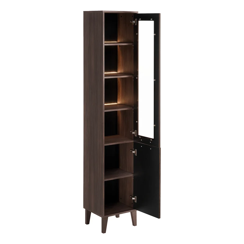 Colonne 2 portes Moka Bois foncé