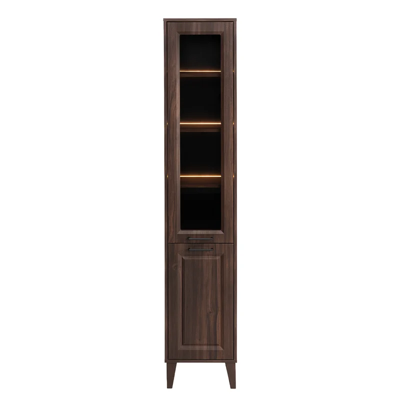 Colonne 2 portes Moka Bois foncé
