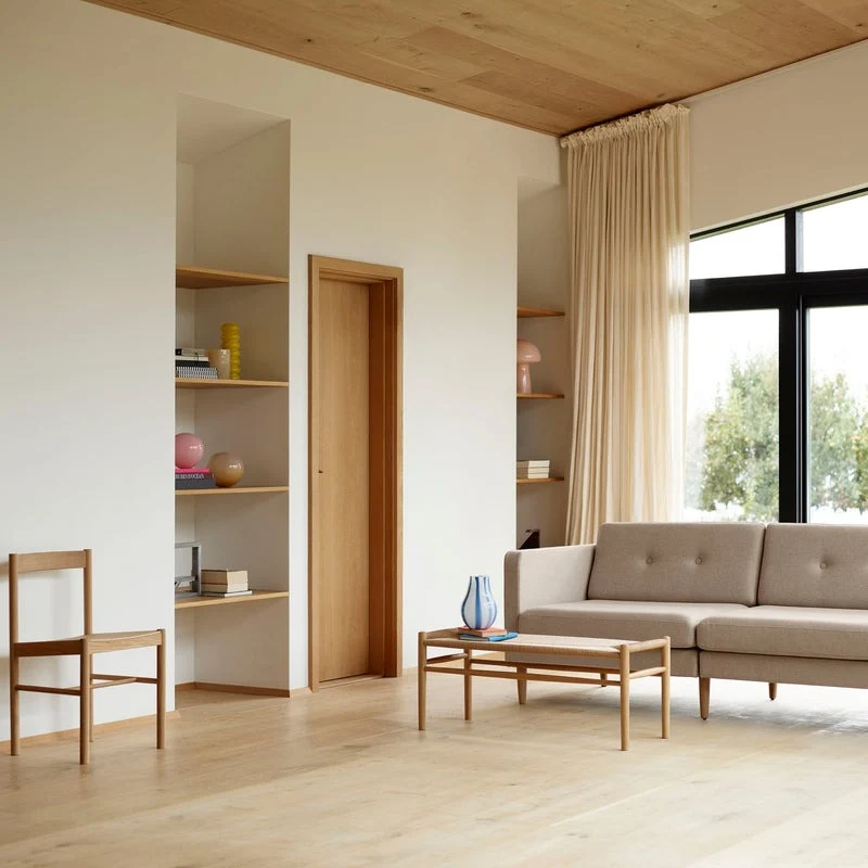Banc en bois et tissage - J83B Chêne Naturel