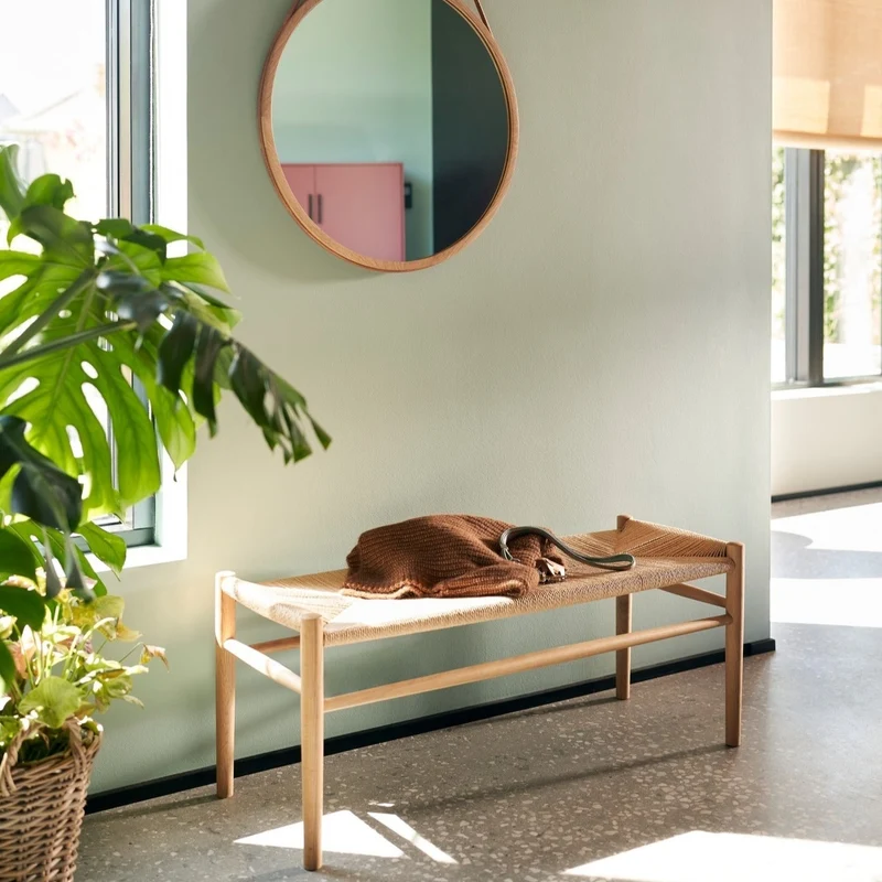 Banc en bois et tissage - J83B Chêne Naturel