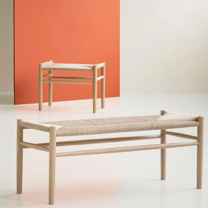 Banc en bois et tissage - J83B Chêne Naturel