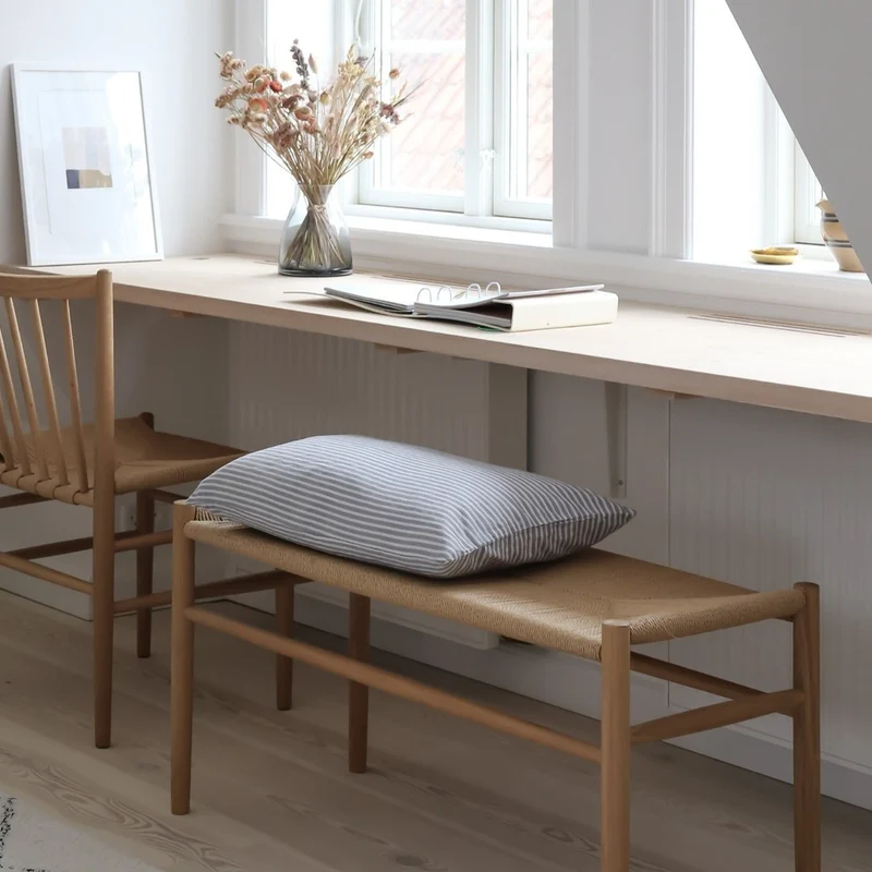 Banc de piano en chêne - J163