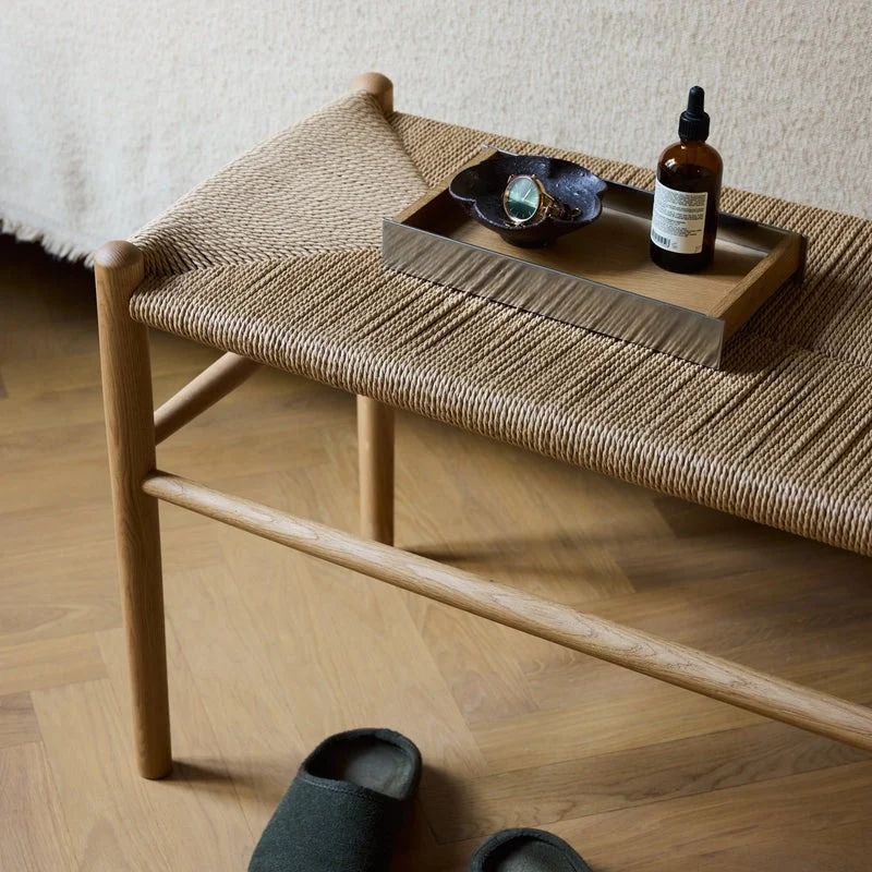 Banc de piano en chêne - J163