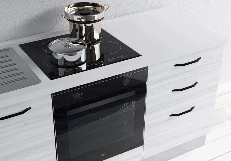 Cuisine Avec Électroménager Chêne Gris STAR 210