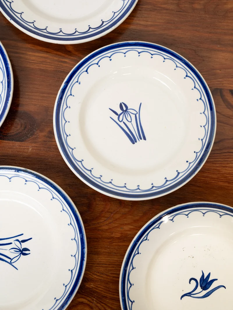 Antoinette, le lot de 6 assiettes en porcelaine de Gien N°316