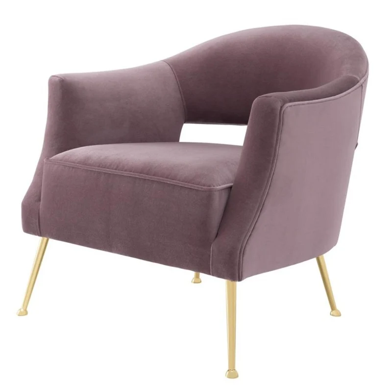 Casa Padrino Luxus Sessel Lila 71 x 75,5 x H. 74,5 cm - Hotel Möbel