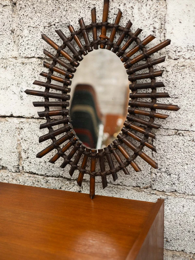 Igor, le miroir ovale en rotin N°1098
