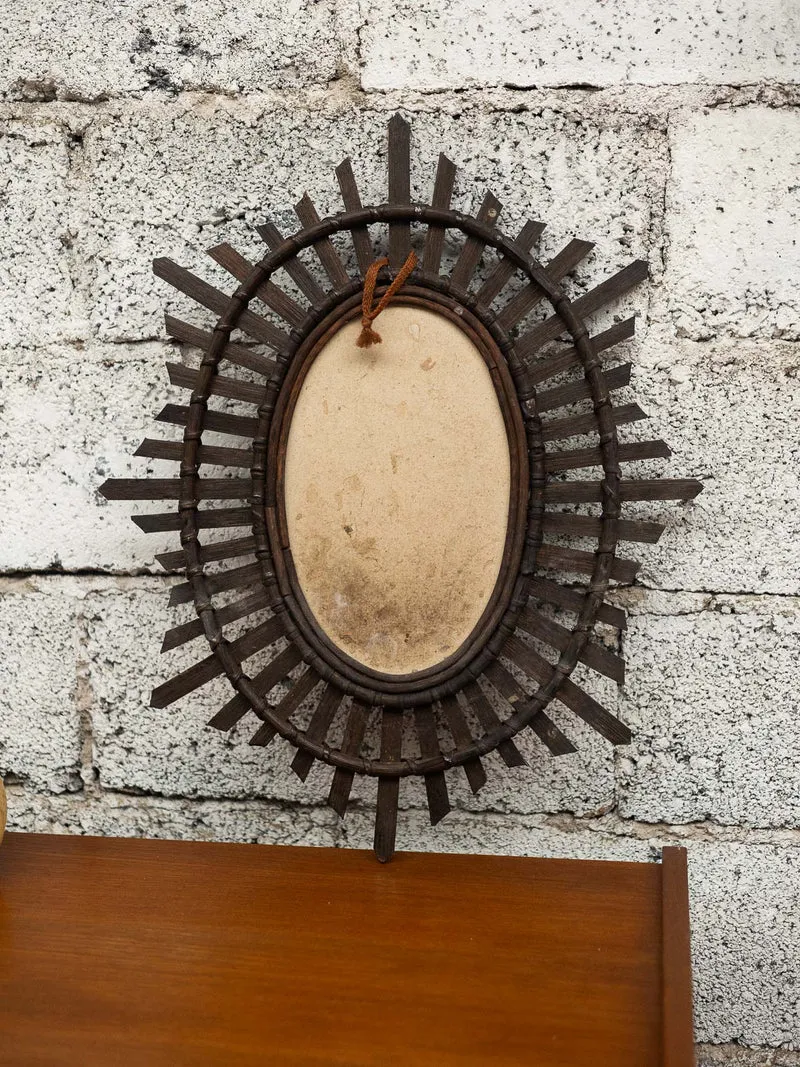 Igor, le miroir ovale en rotin N°1098