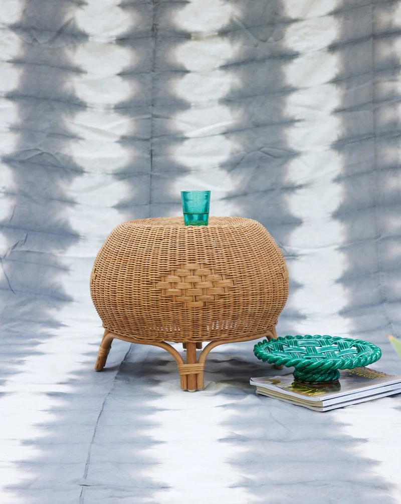Jean-Philippe, le pouf en rotin vintage N°98