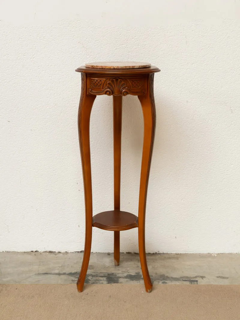 Francine, la sellette tripode en bois et marbre N°1096