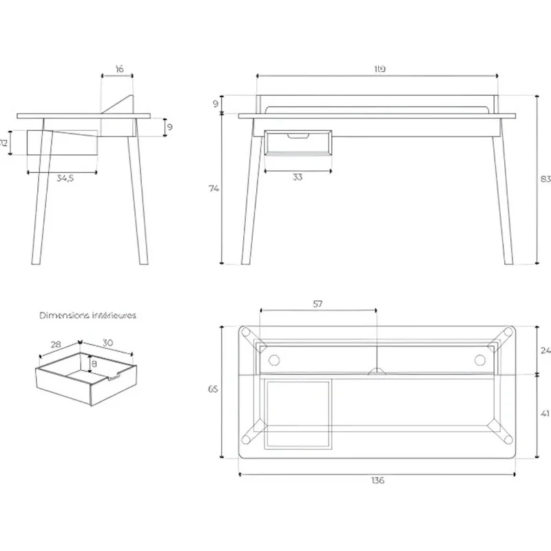 Bureau Honoré - Noyer
