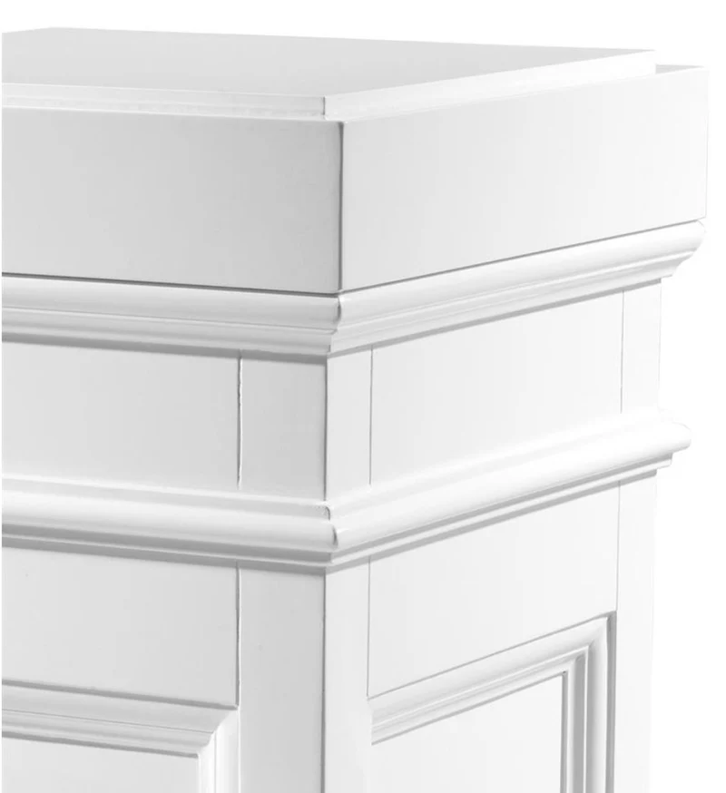 Casa Padrino Säule Weiß 44 x 44 x H. 103 cm - Luxus Beistelltisch