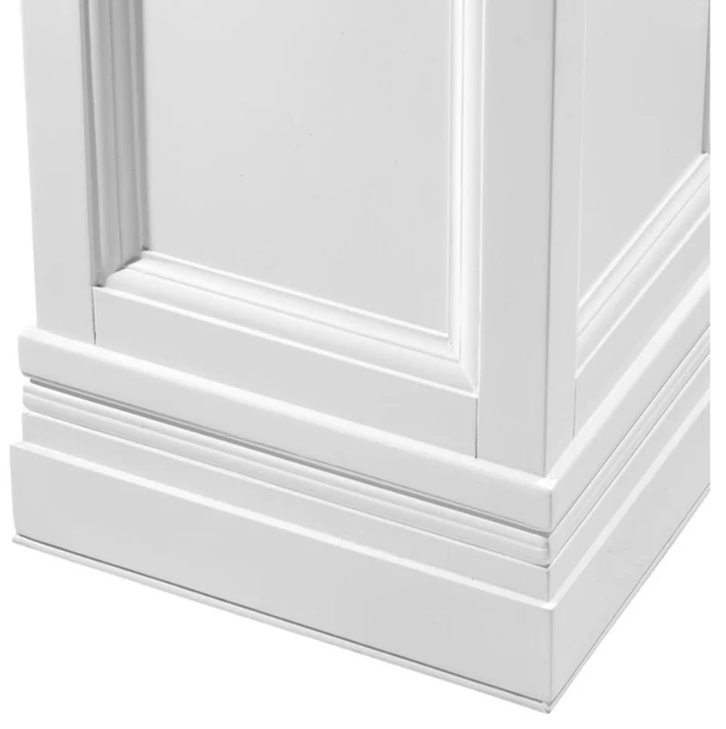 Casa Padrino Säule Weiß 44 x 44 x H. 103 cm - Luxus Beistelltisch