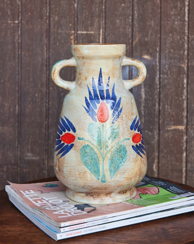 Edmond, le grand vase amphore fleuri N°183