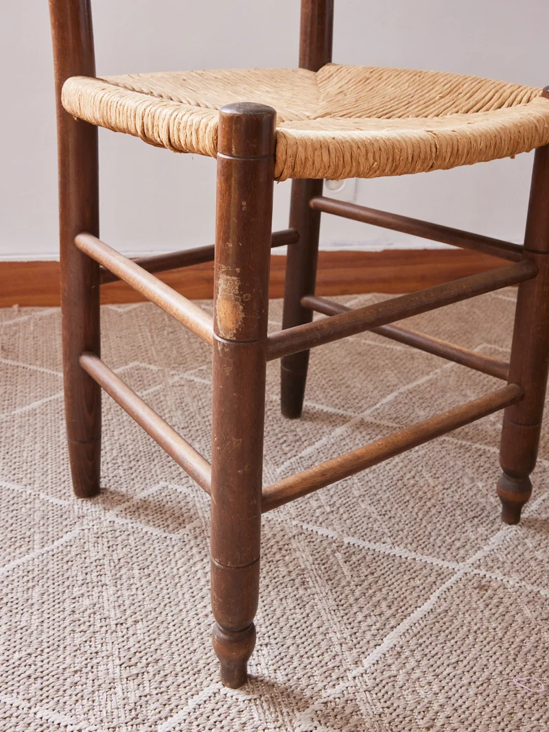 Claude, la paire de chaises en paille N°1340