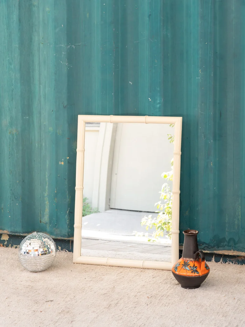Georges, le miroir en bambou blanc N°1300