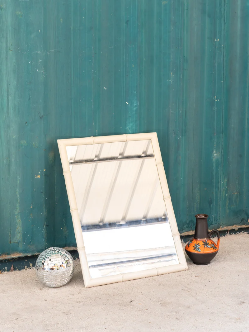 Georges, le miroir en bambou blanc N°1300