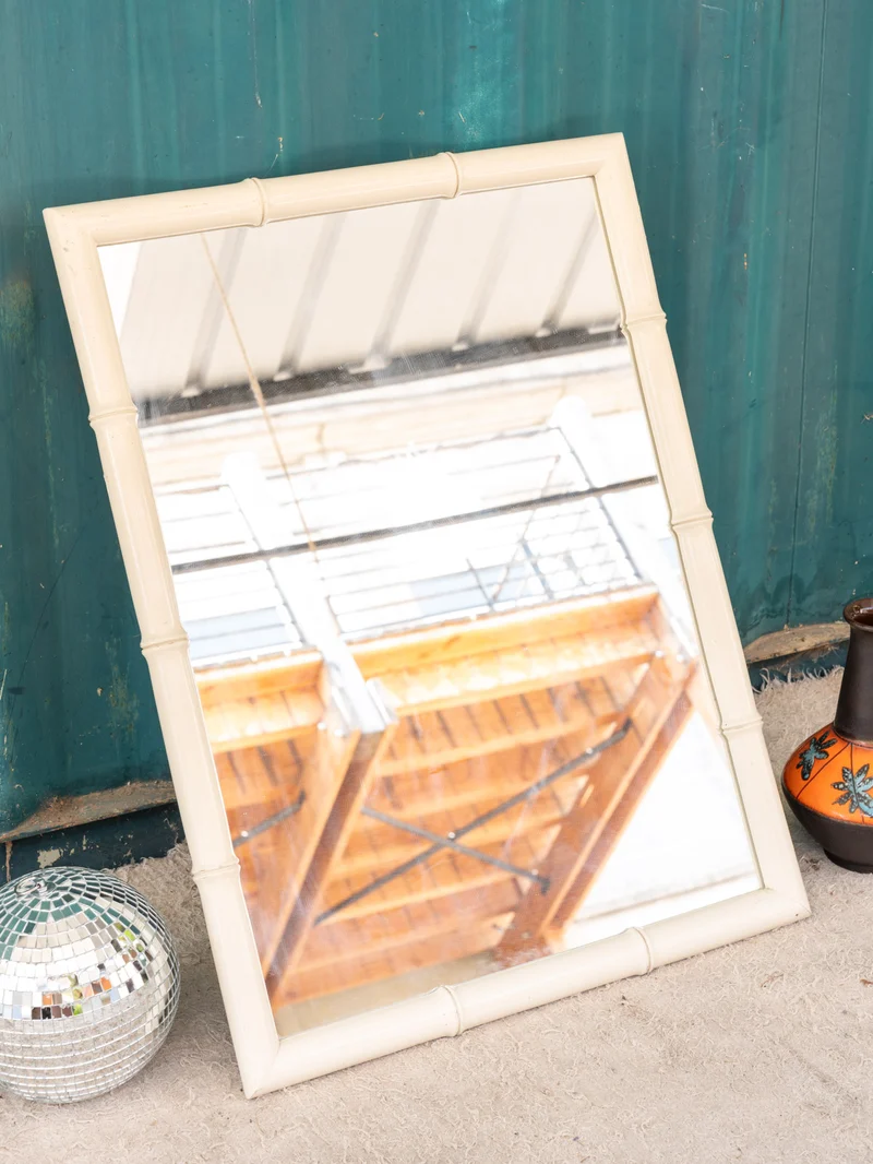 Georges, le miroir en bambou blanc N°1300
