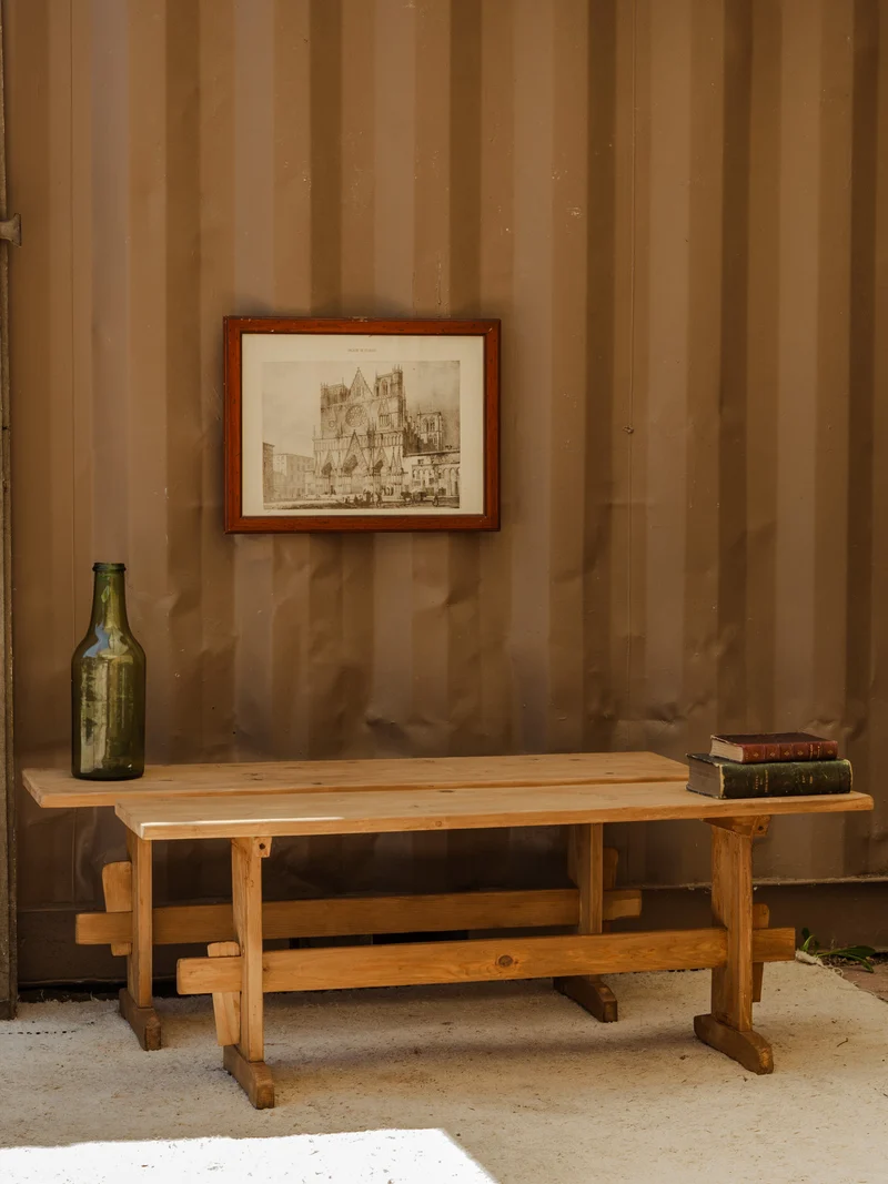 Antoine, le paire de bancs en bois N°463
