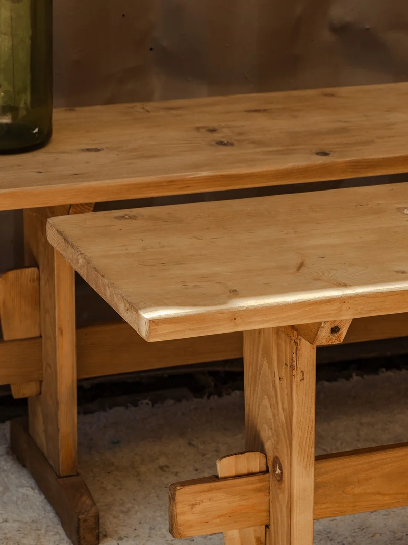 Antoine, le paire de bancs en bois N°463