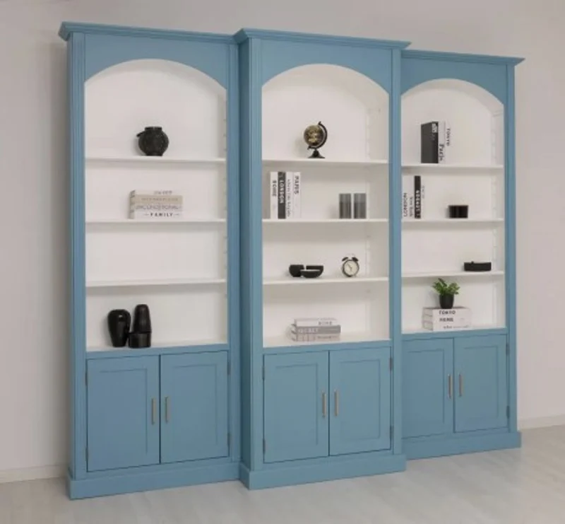 Casa Padrino Bücherregal im Landhausstil, 296 x 30 x 250 cm