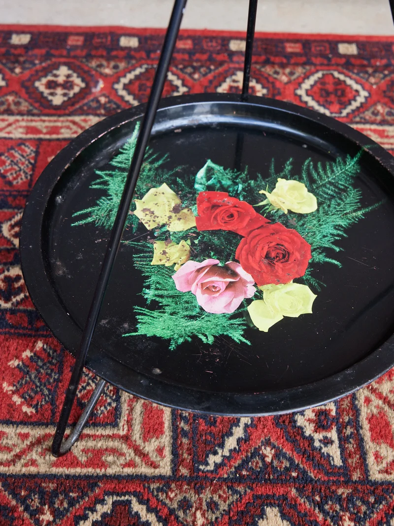 Sacha, le guéridon rétro fleuri N°27