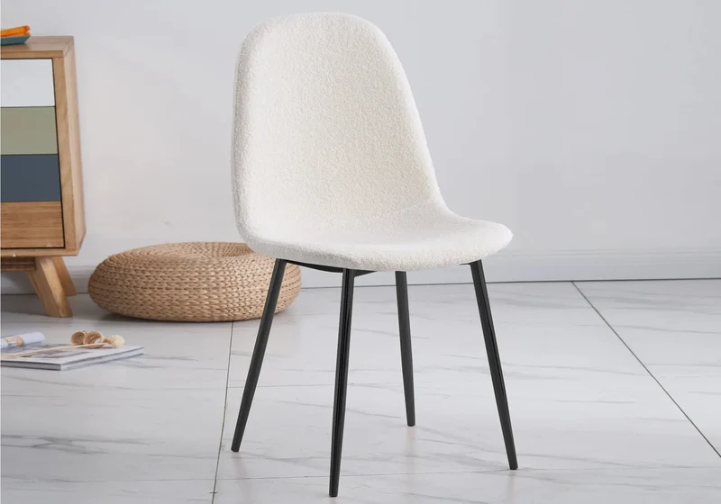 Table ronde et chaises noires écru - Joy
