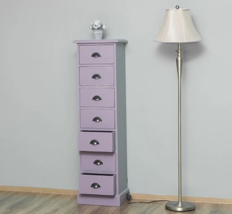Casa Padrino Kommode im Landhausstil mit 7 Schubladen, 43 x 33 x 150 cm