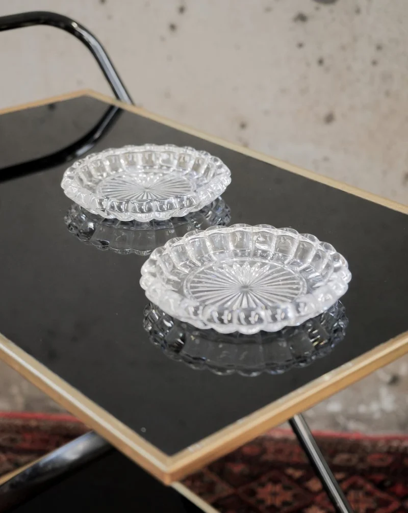 Eugène, le lot de 2 dessous de bouteille en verre N°237
