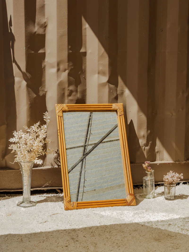 Georges, le miroir en rotin N°1295