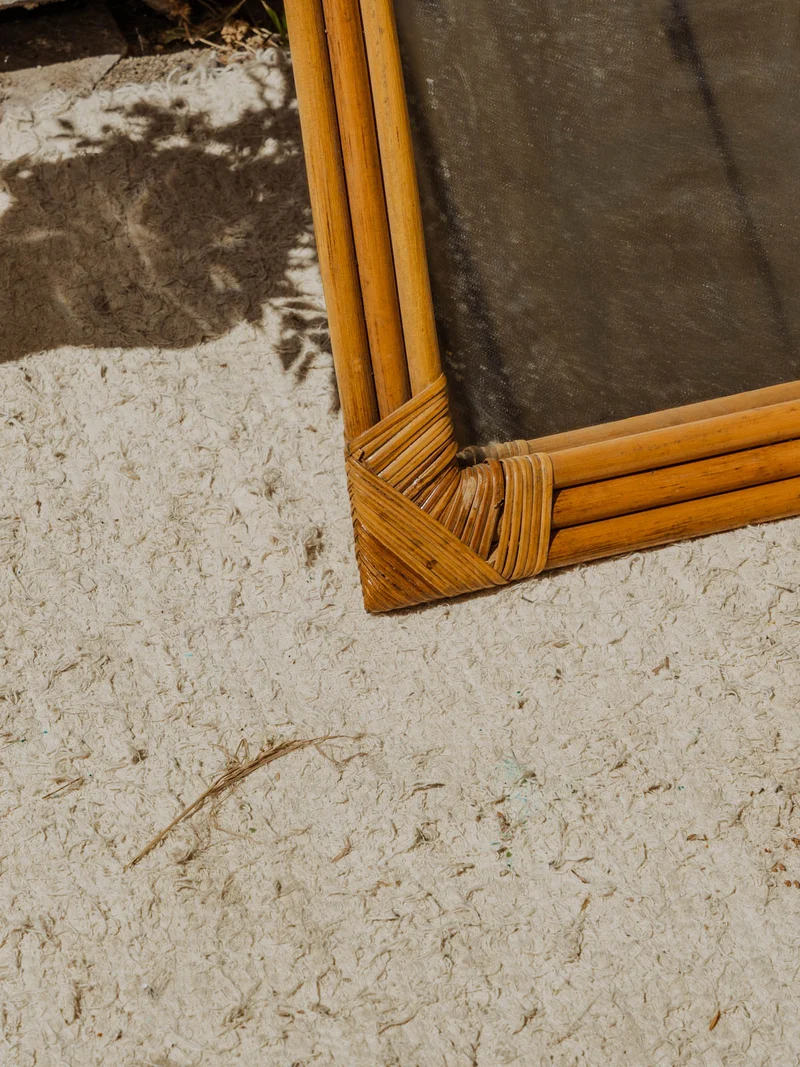 Georges, le miroir en rotin N°1295