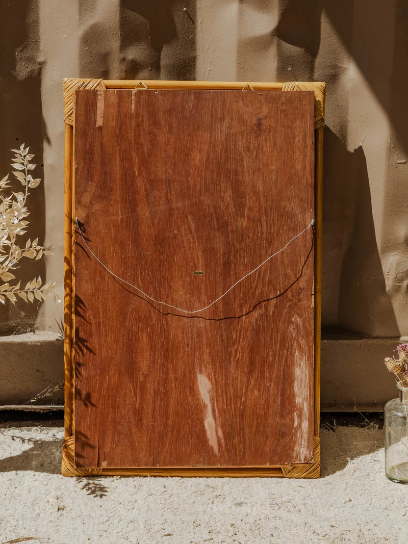 Georges, le miroir en rotin N°1295