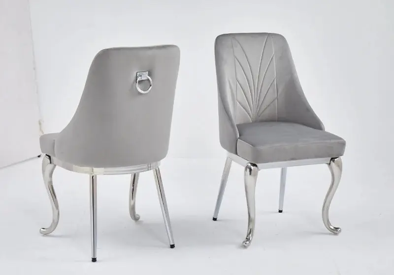Ensemble table chaise céramique marbre blanc - Sofie